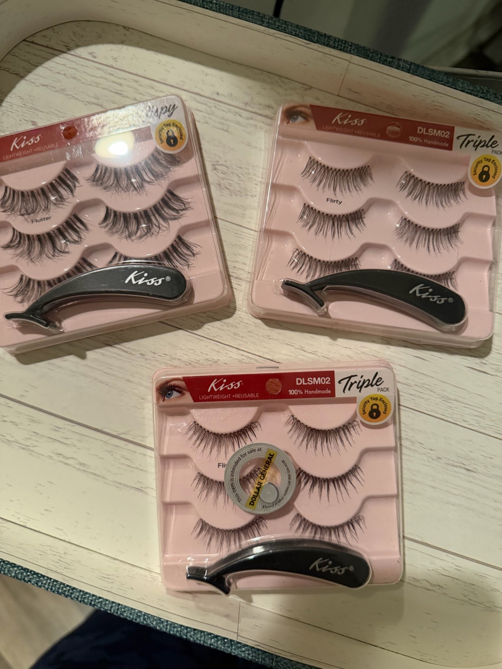 Kiss Pink Pack False Eyelash Sets - Black Lashes